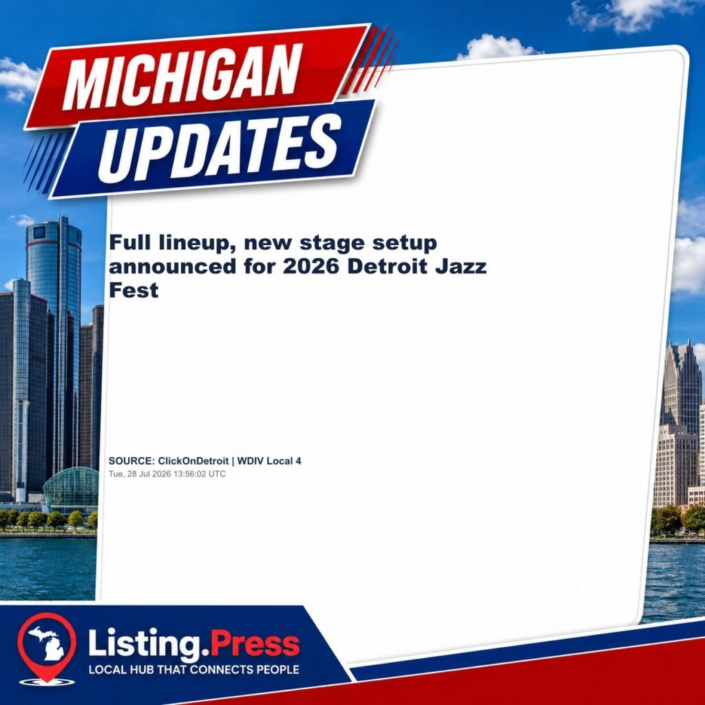 Full lineup, new stage setup announced for 2026 Detroit Jazz Fest