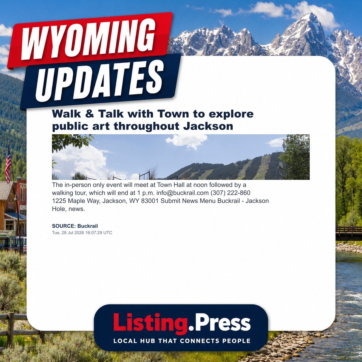 Walk & Talk with Town to explore public art throughout Jackson