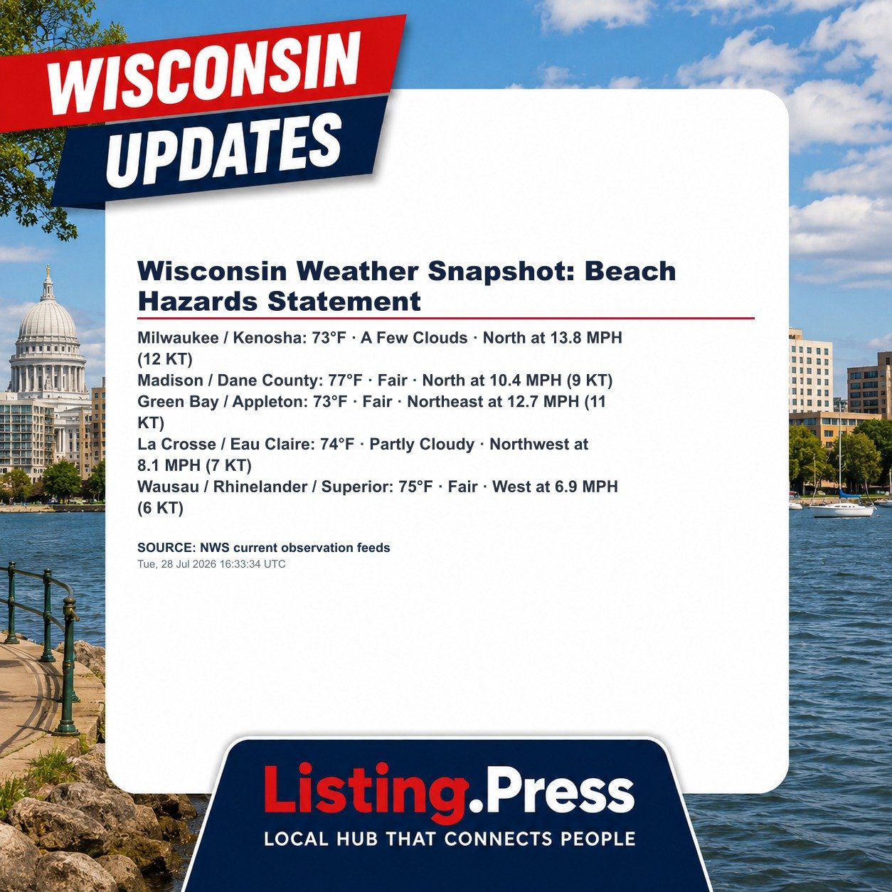 Wisconsin Weather Snapshot: Beach Hazards Statement