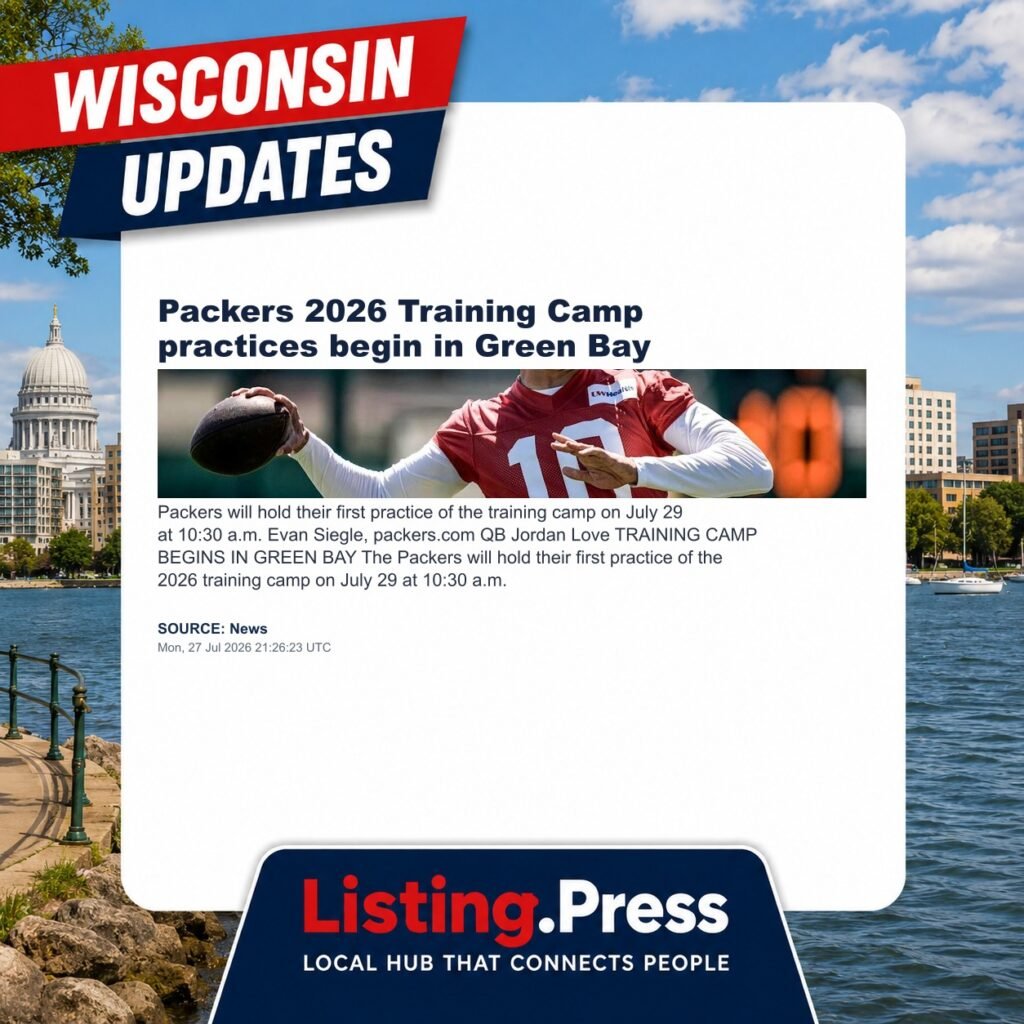 Packers 2026 Training Camp practices begin in Green Bay