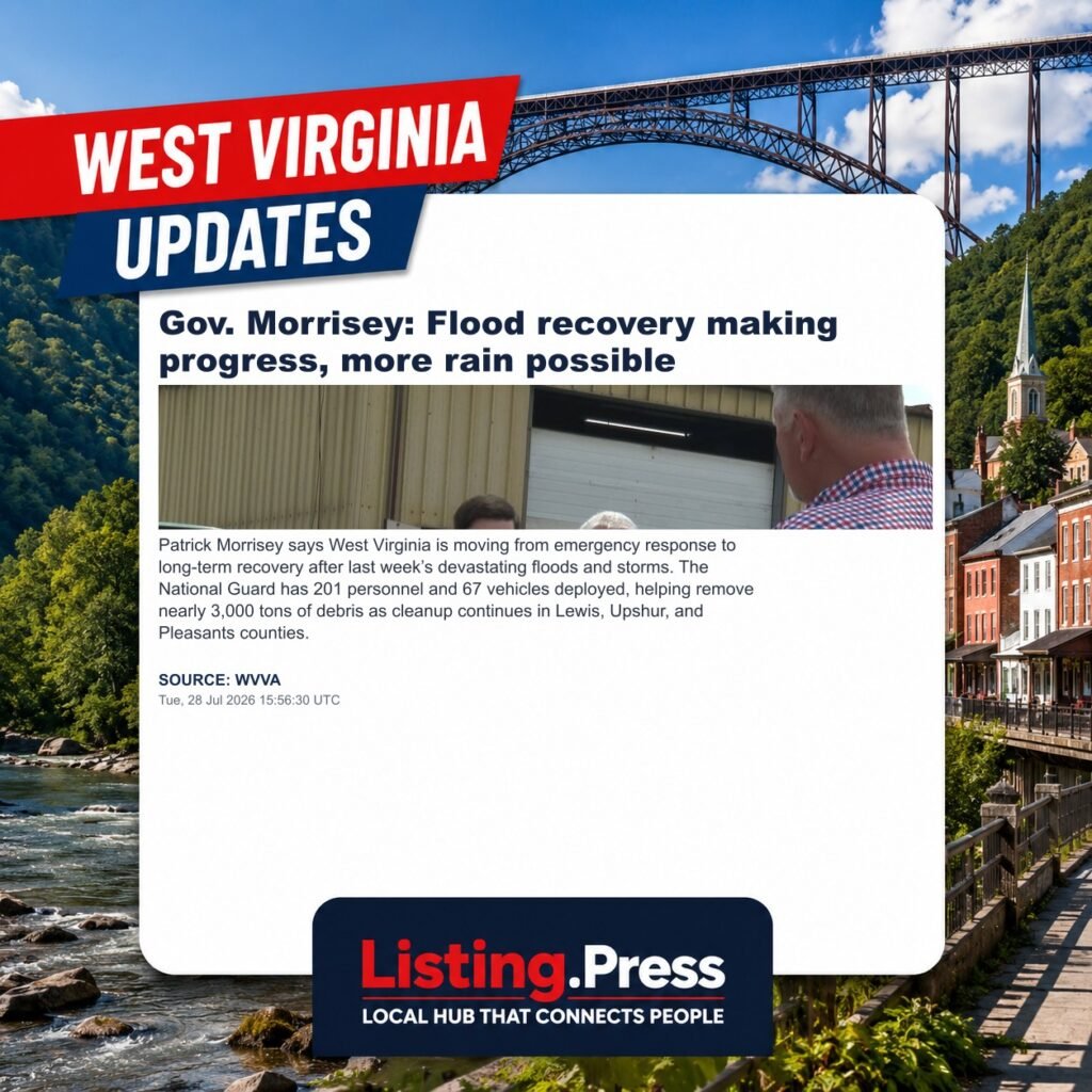 Gov. Morrisey: Flood recovery making progress, more rain possible