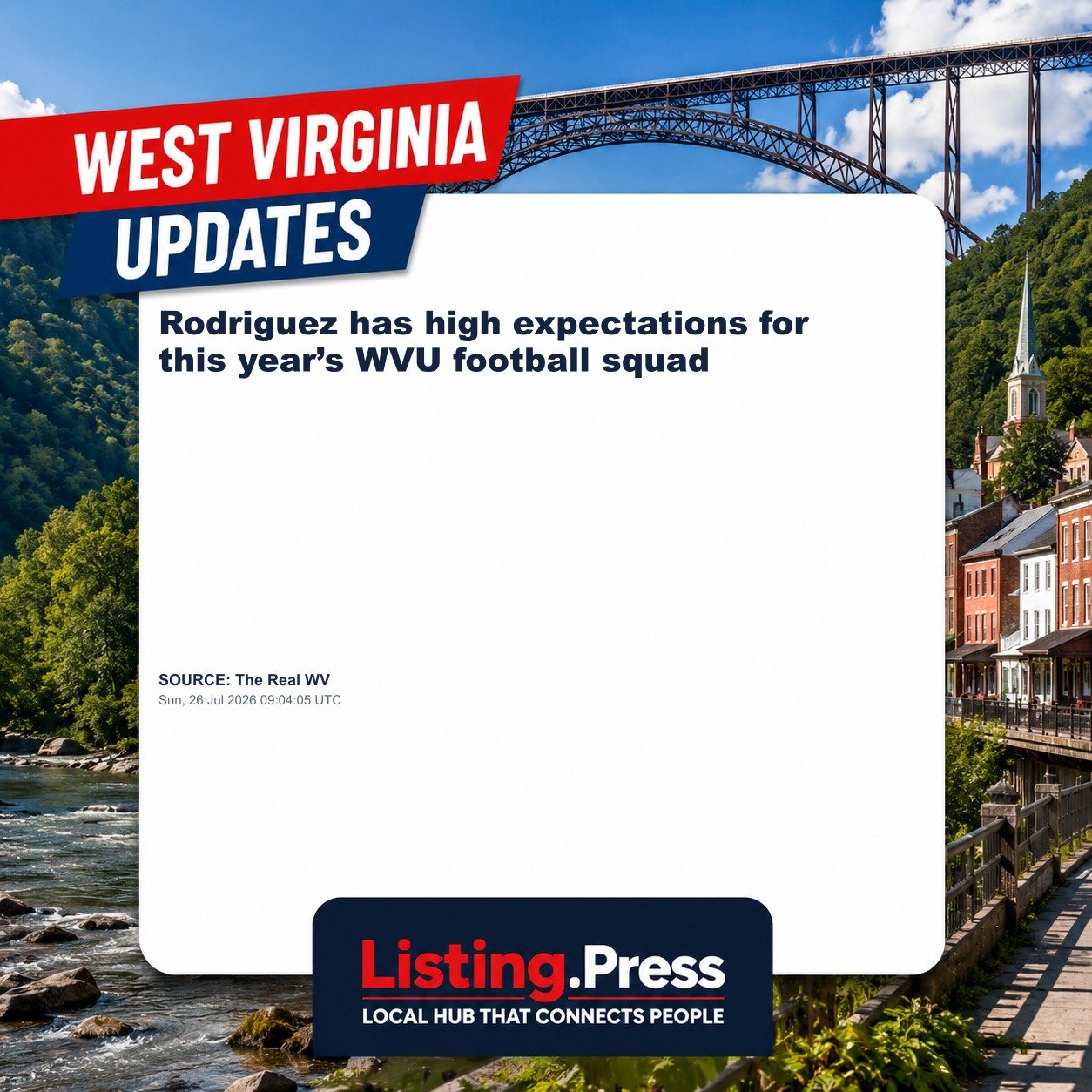 Rodriguez has high expectations for this year’s WVU football squad