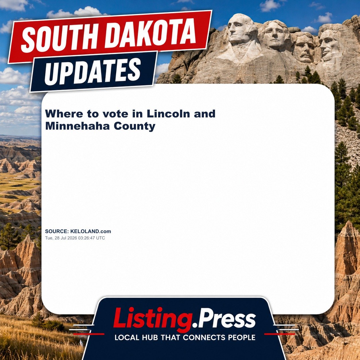 Where to vote in Lincoln and Minnehaha County