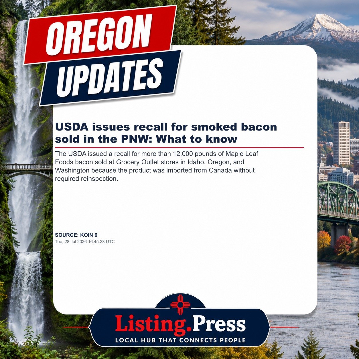 USDA issues recall for smoked bacon sold in the PNW: What to know