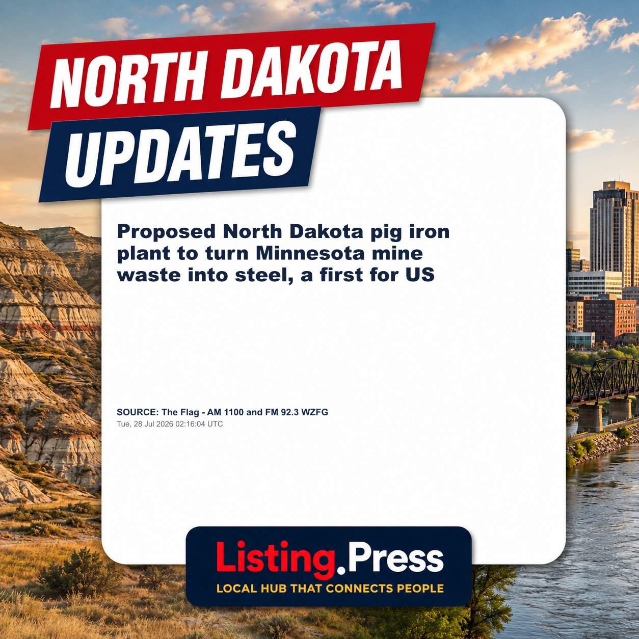 Proposed North Dakota pig iron plant to turn Minnesota mine waste into steel, a first for US