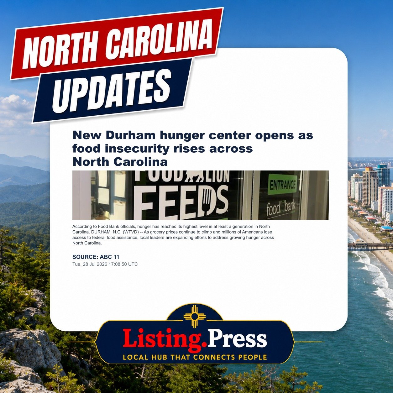 New Durham hunger center opens as food insecurity rises across North Carolina