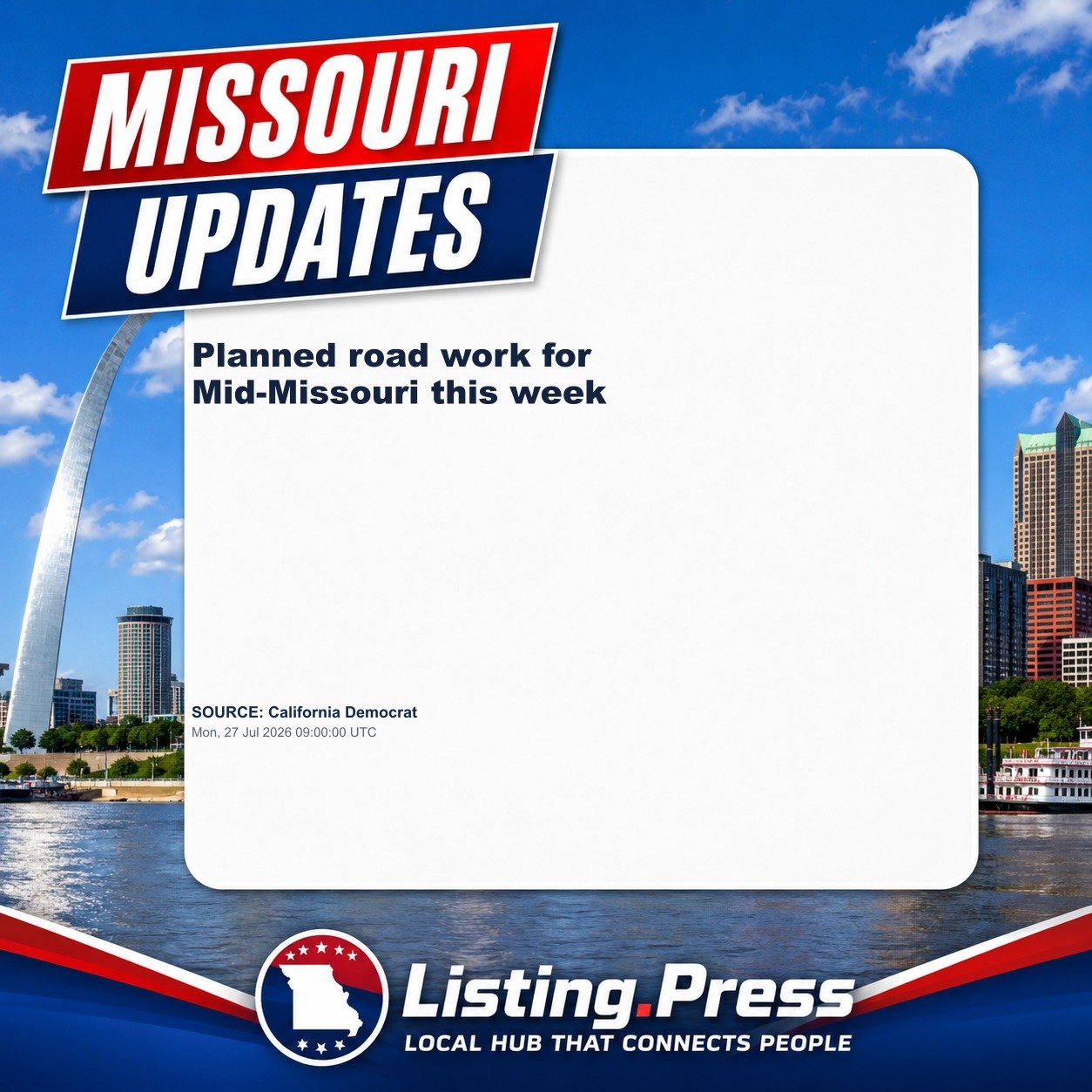 Planned road work for Mid-Missouri this week
