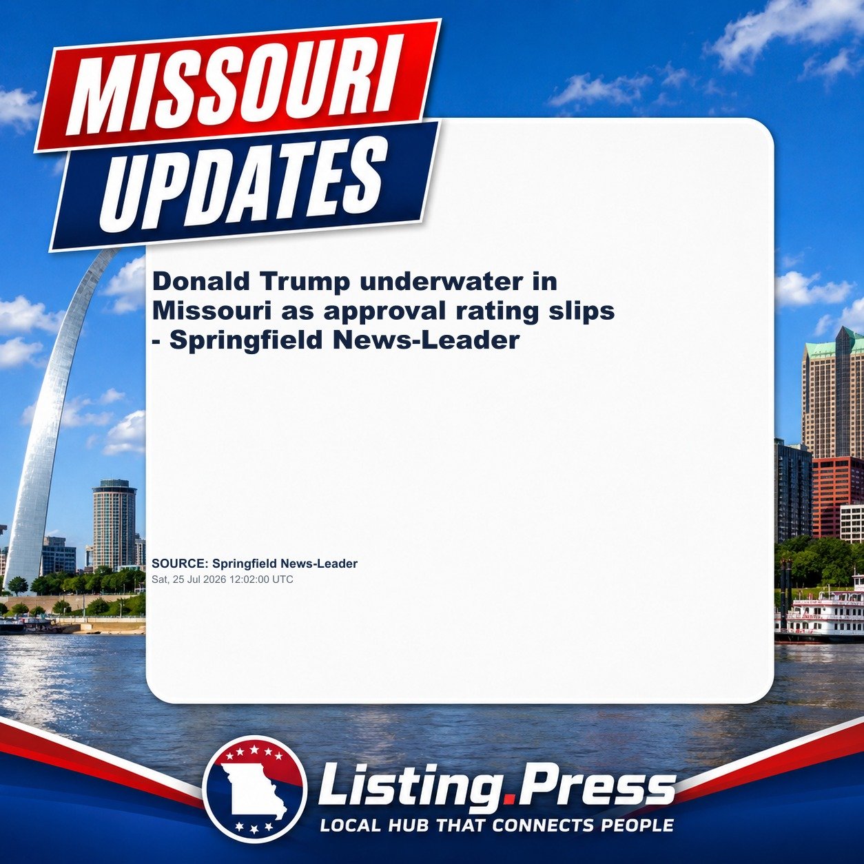 Donald Trump underwater in Missouri as approval rating slips - Springfield News-Leader