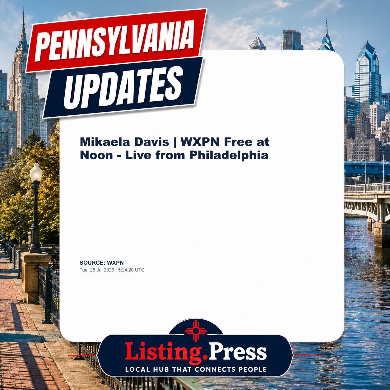 Mikaela Davis | WXPN Free at Noon - Live from Philadelphia