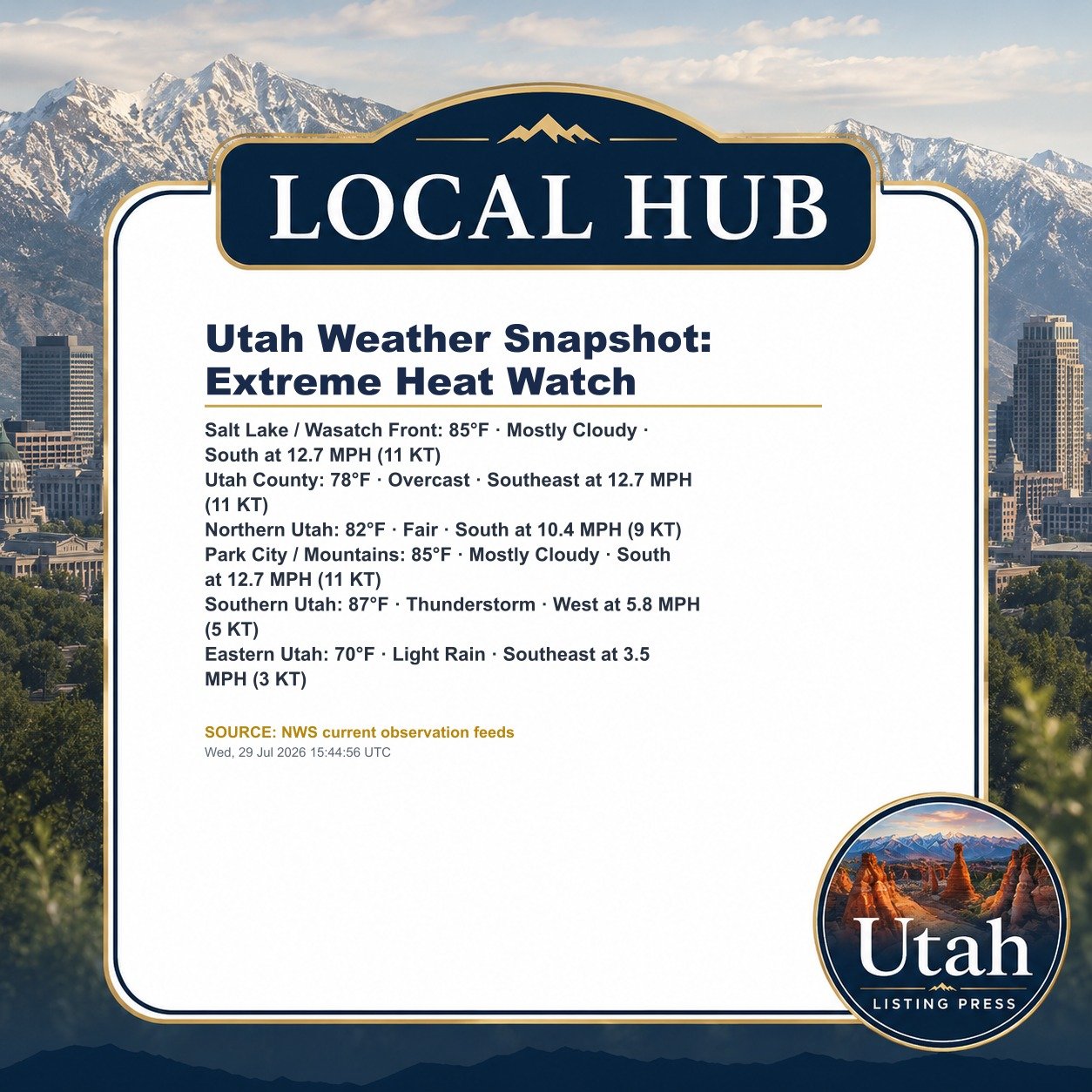 Utah Weather Snapshot: Extreme Heat Watch