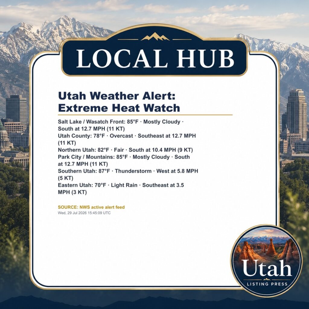 Utah Weather Alert: Extreme Heat Watch