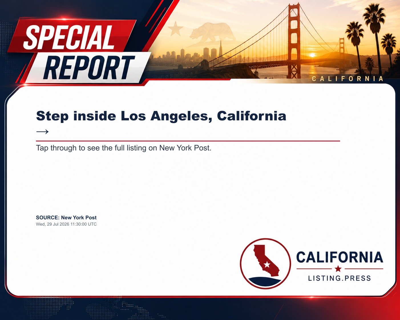 Step inside Los Angeles, California →