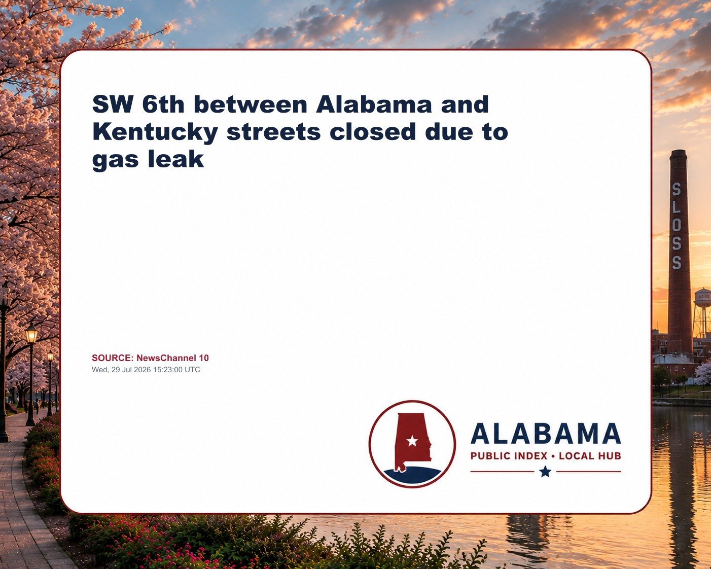 SW 6th between Alabama and Kentucky streets closed due to gas leak