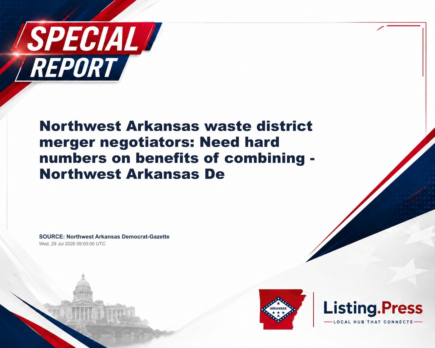 Northwest Arkansas waste district merger negotiators: Need hard numbers on benefits of combining - Northwest Arkansas De