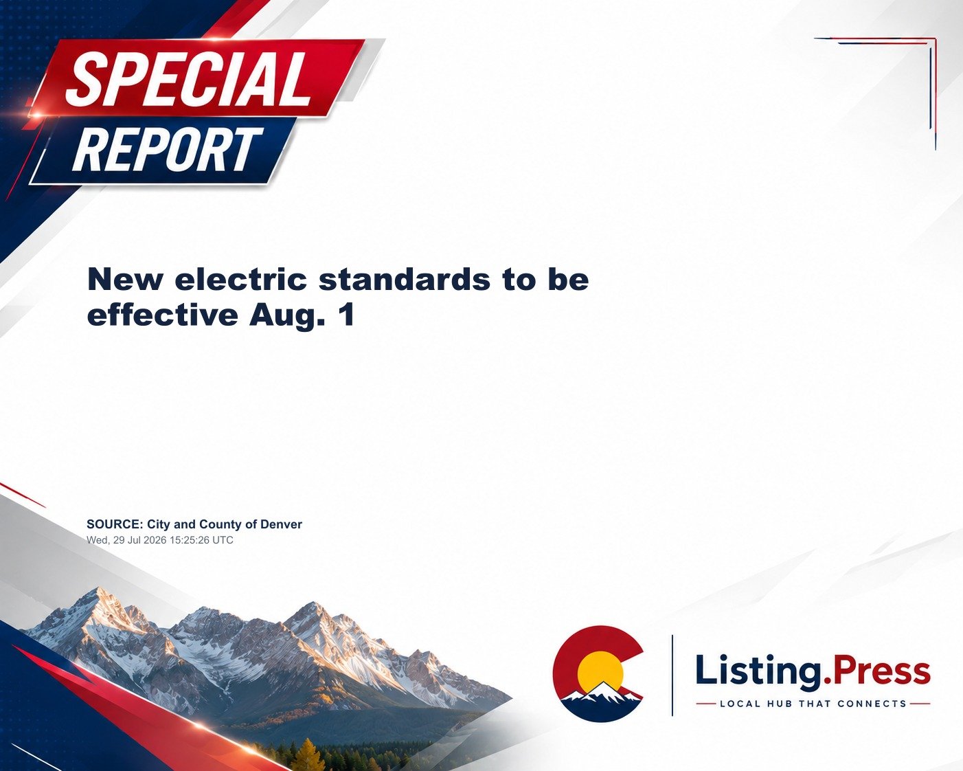 New electric standards to be effective Aug. 1