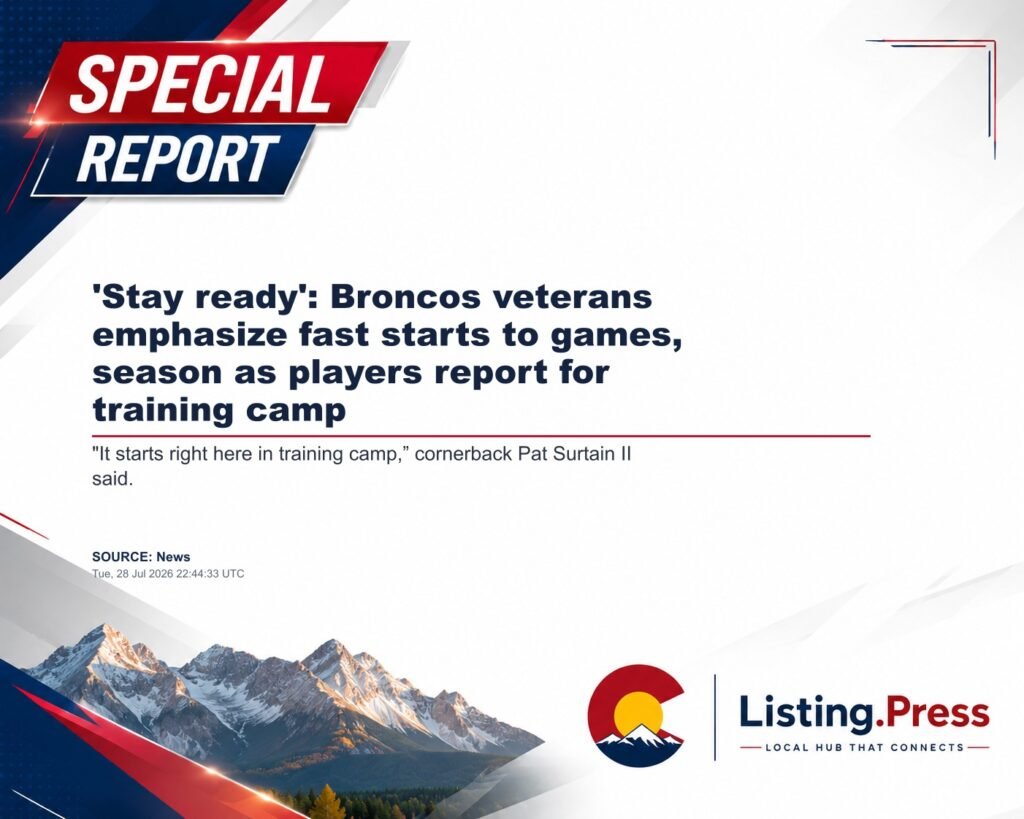 ‘Stay ready’: Broncos veterans emphasize fast starts to games, season as players report for training camp