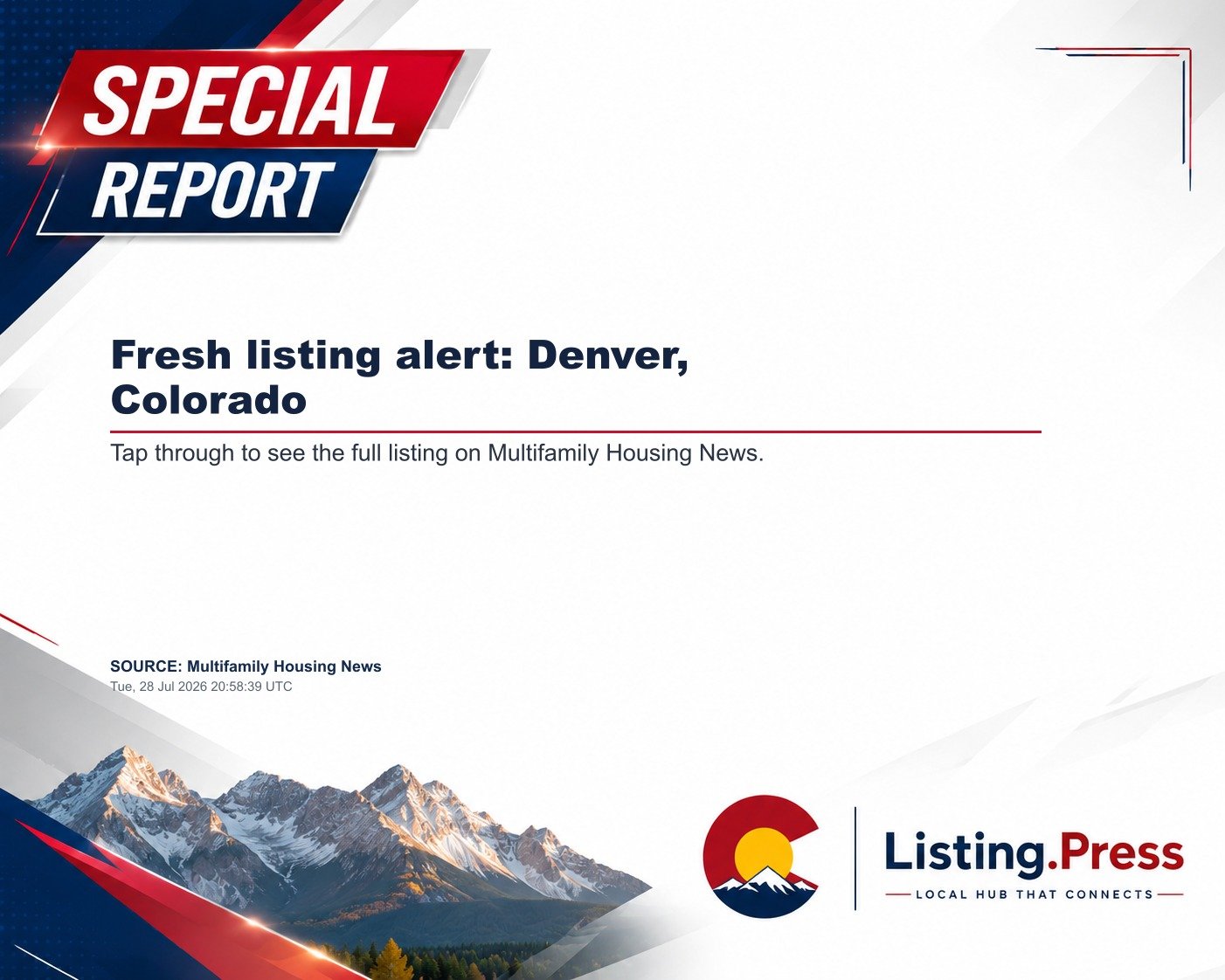 Fresh listing alert: Denver, Colorado