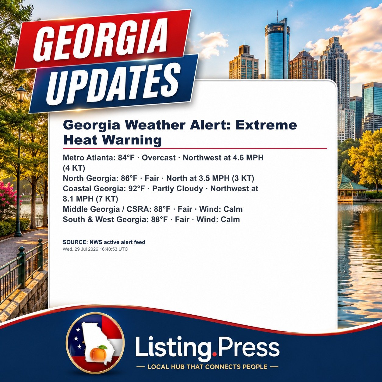Georgia Weather Alert: Extreme Heat Warning