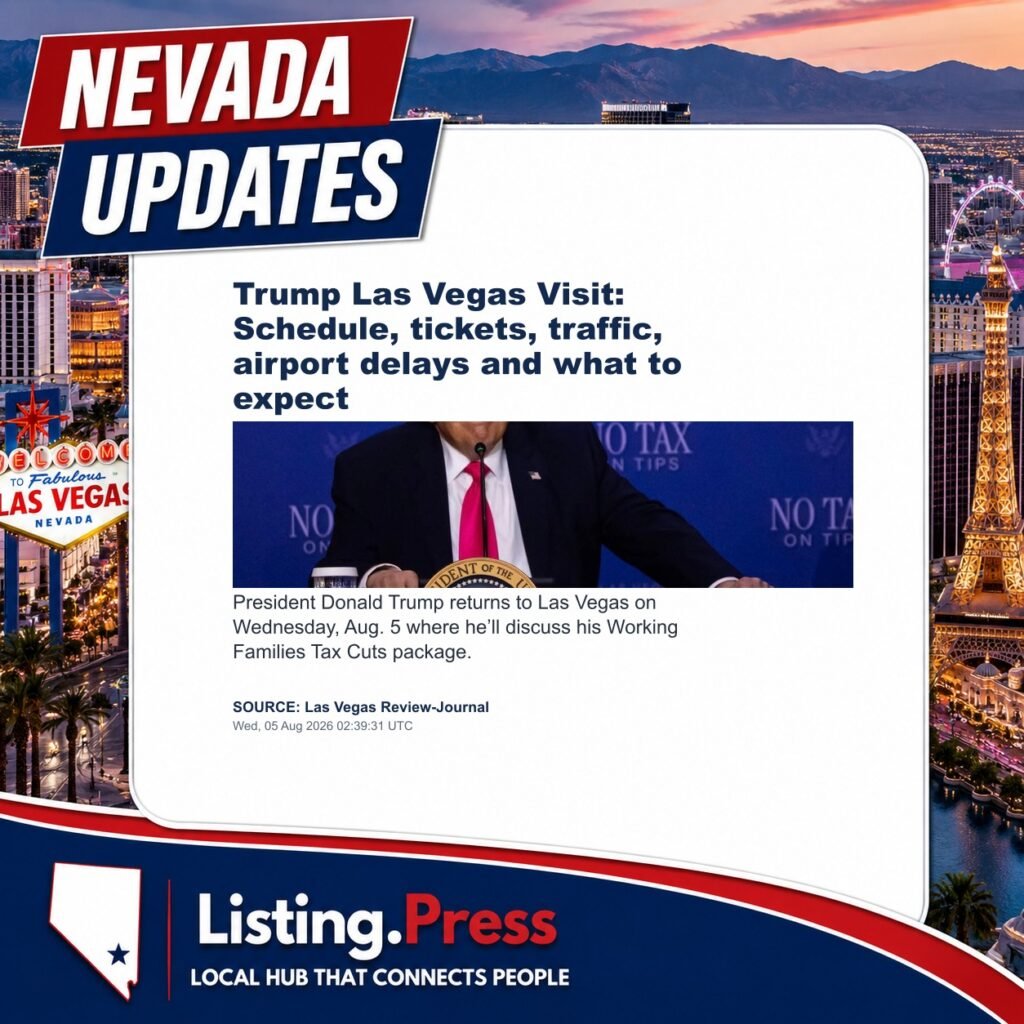Trump Las Vegas Visit: Schedule, tickets, traffic, airport delays and what to expect