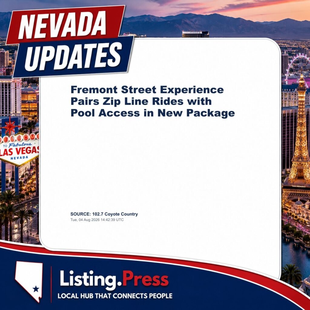 Fremont Street Experience Pairs Zip Line Rides with Pool Access in New Package