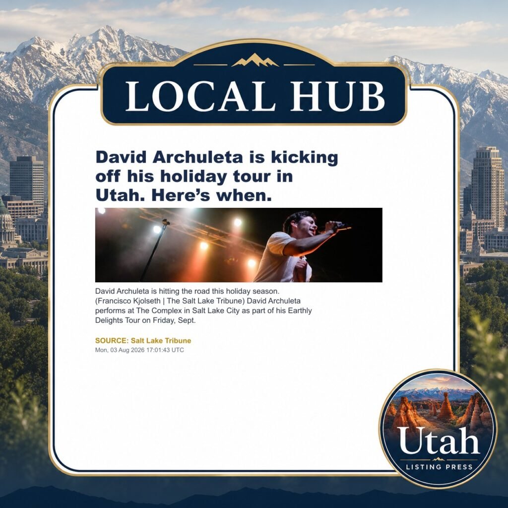 David Archuleta is kicking off his holiday tour in Utah. Here’s when.