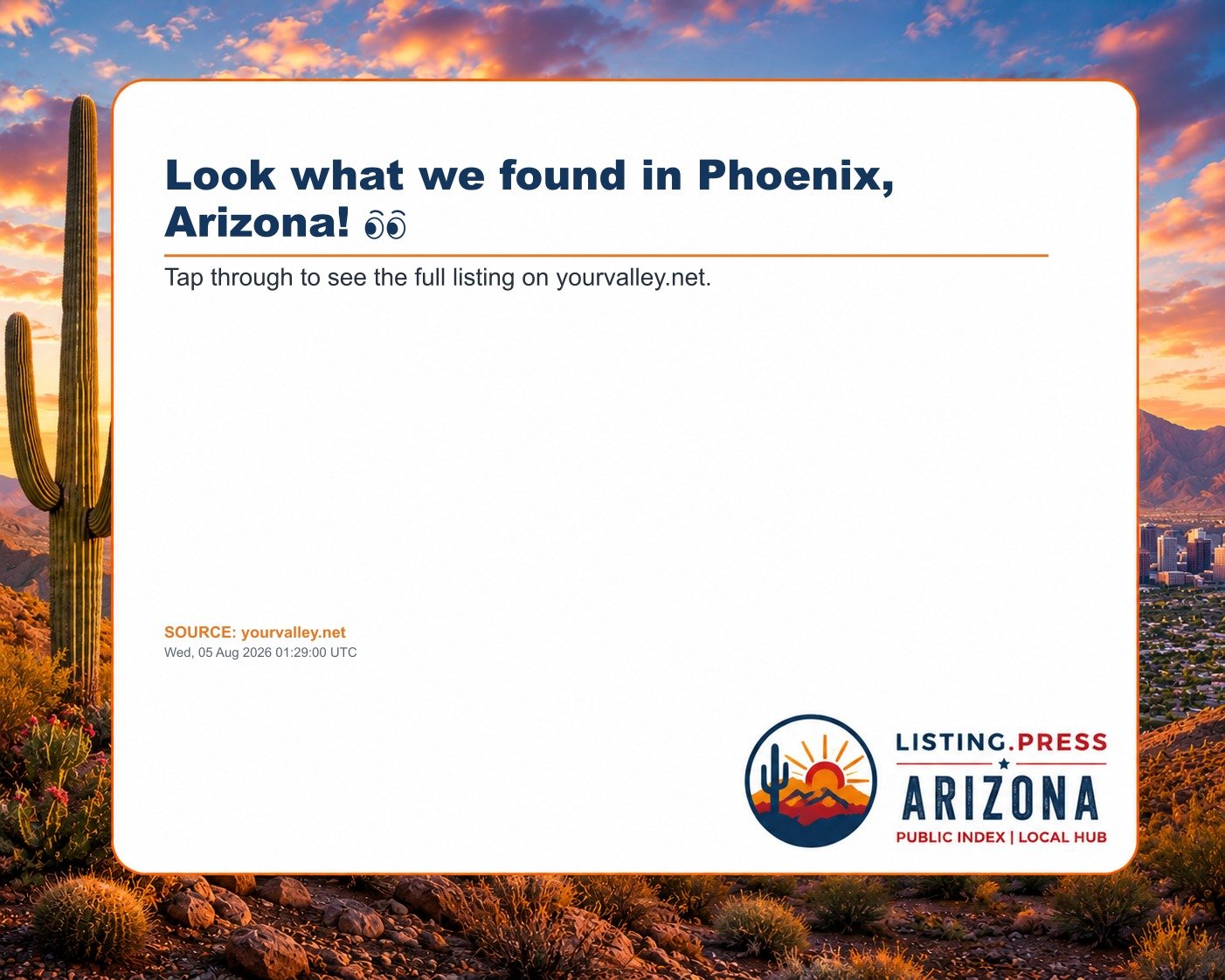 Look what we found in Phoenix, Arizona! 👀