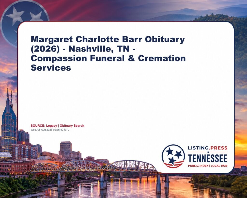 Margaret Charlotte Barr Obituary (2026) – Nashville, TN – Compassion Funeral & Cremation Services