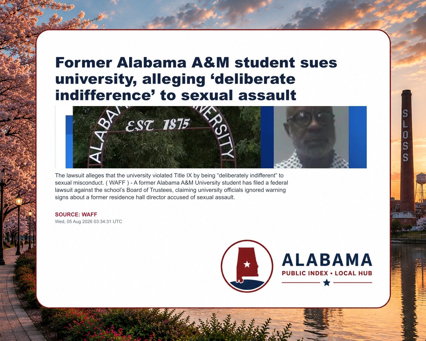 Former Alabama A&M student sues university, alleging ‘deliberate indifference’ to sexual assault