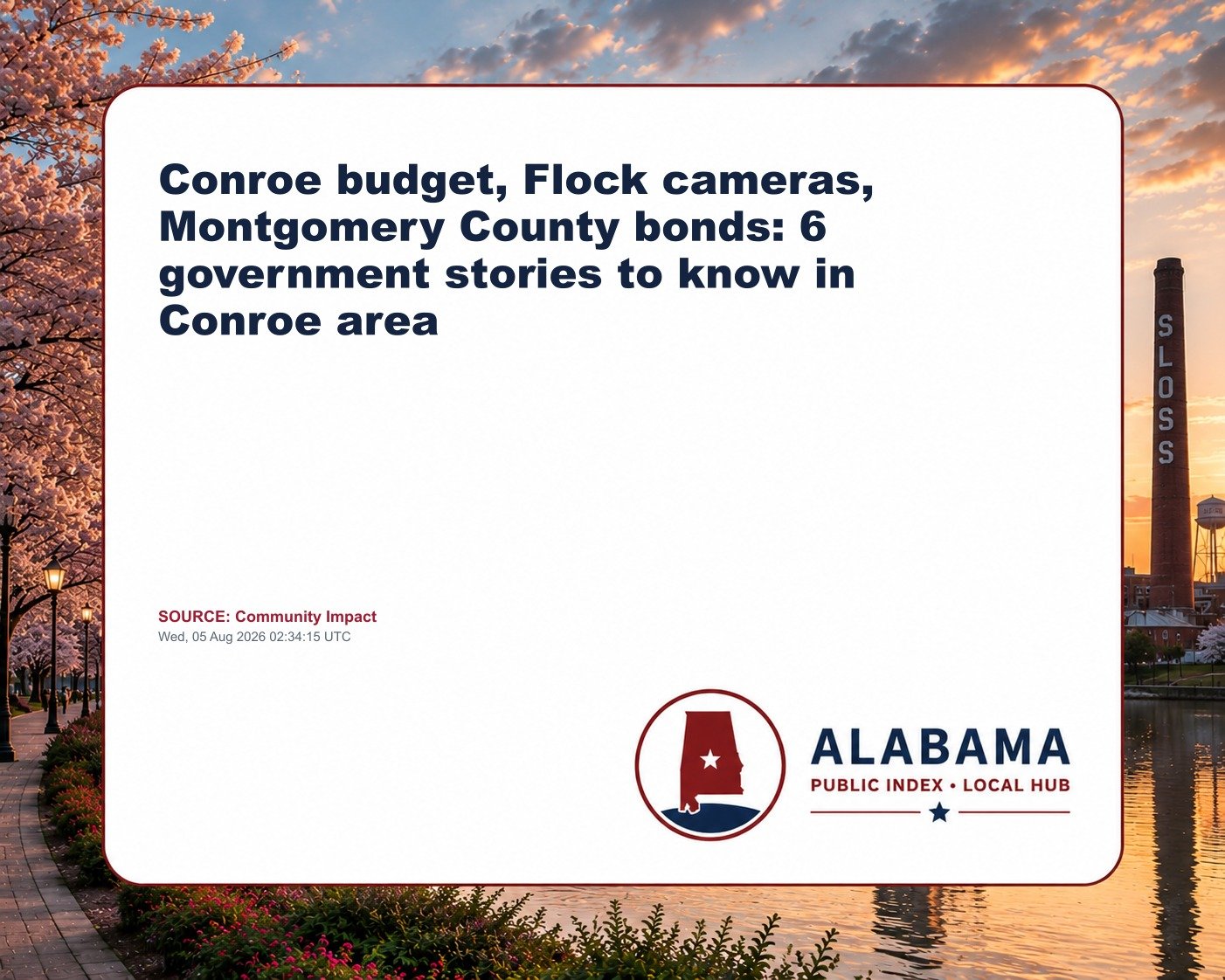 Conroe budget, Flock cameras, Montgomery County bonds: 6 government stories to know in Conroe area