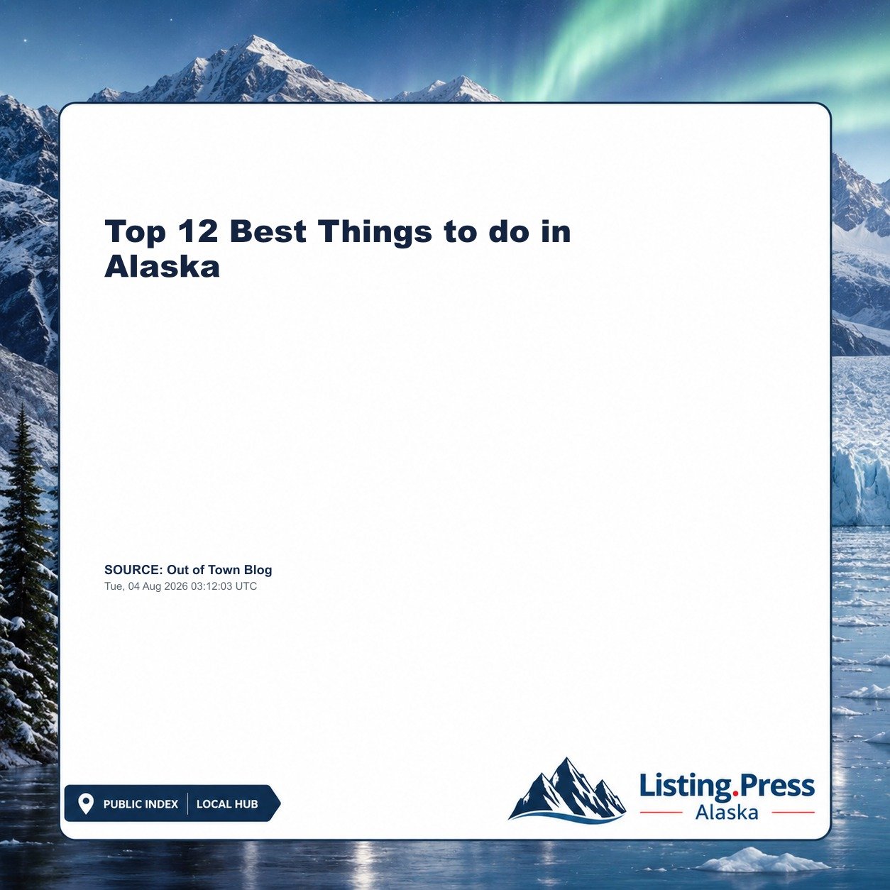 Top 12 Best Things to do in Alaska