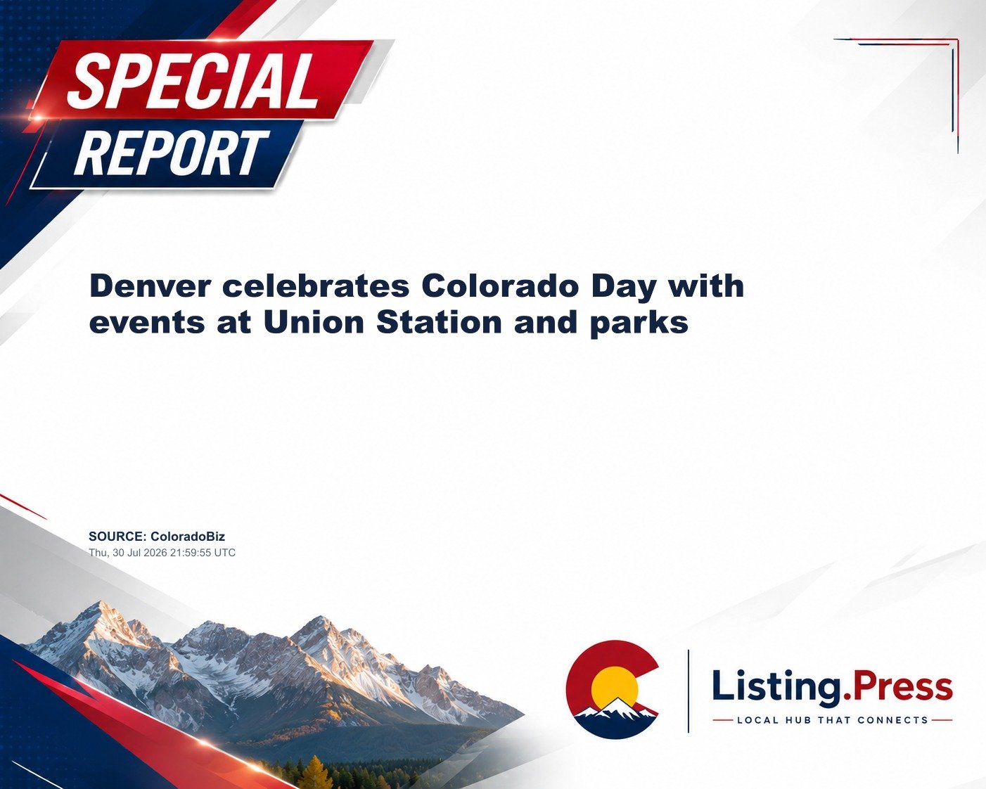 Denver celebrates Colorado Day with events at Union Station and parks