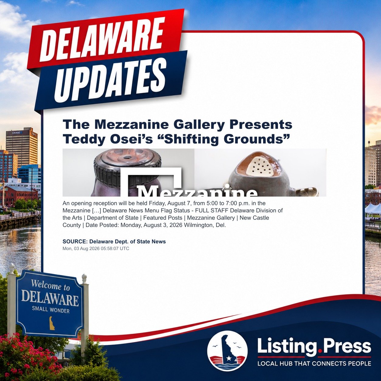 The Mezzanine Gallery Presents Teddy Osei’s “Shifting Grounds”