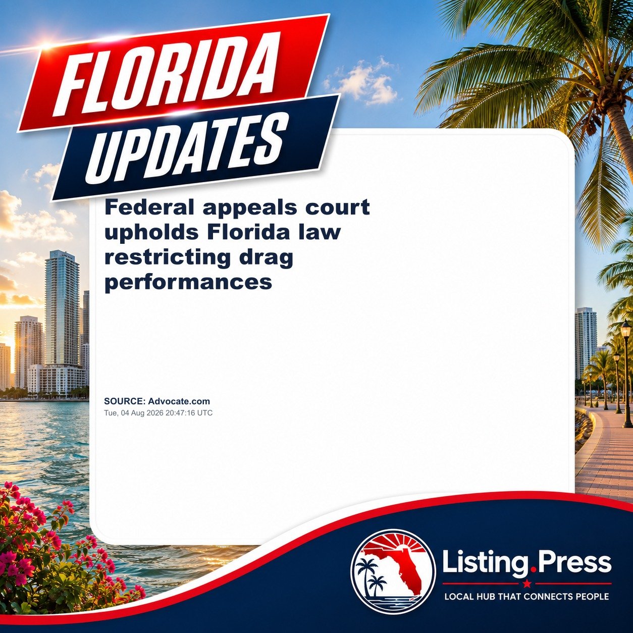 Federal appeals court upholds Florida law restricting drag performances