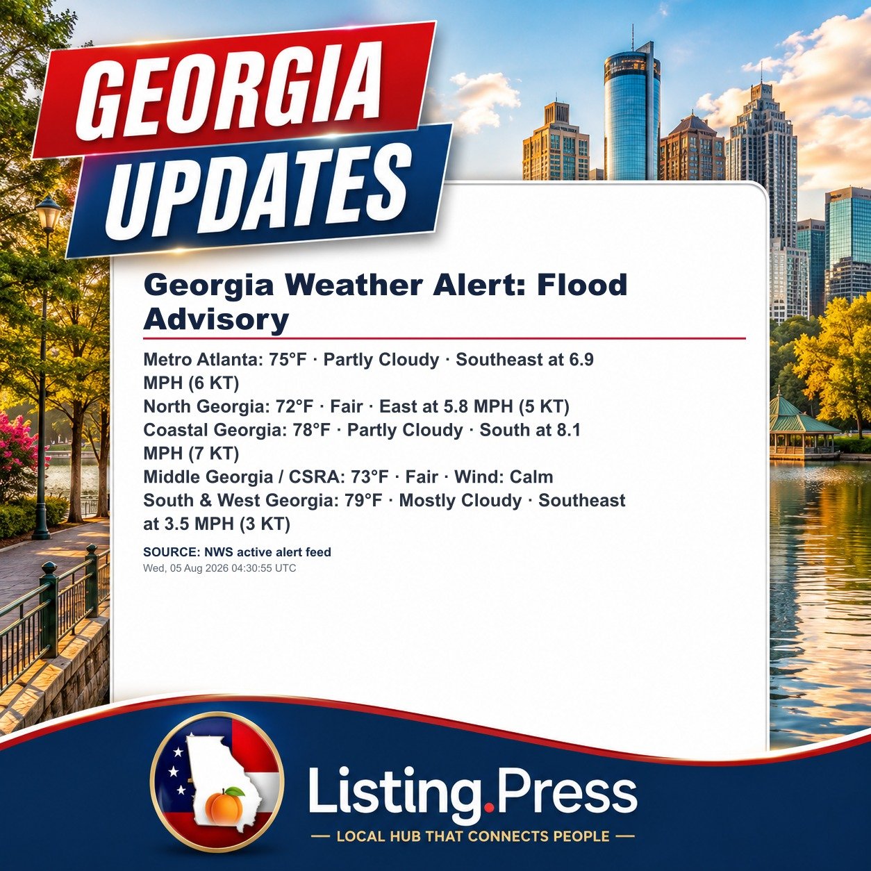 Georgia Weather Alert: Flood Advisory