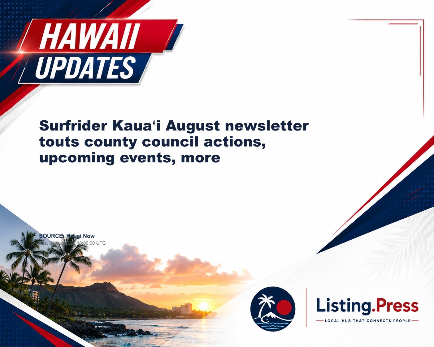 Surfrider Kauaʻi August newsletter touts county council actions, upcoming events, more