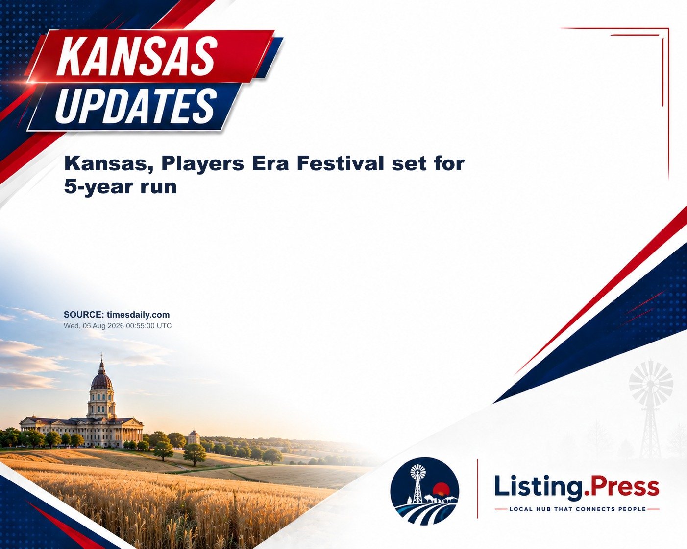 Kansas, Players Era Festival set for 5-year run