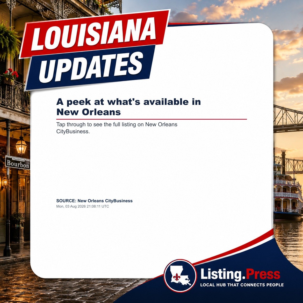 A peek at what's available in New Orleans