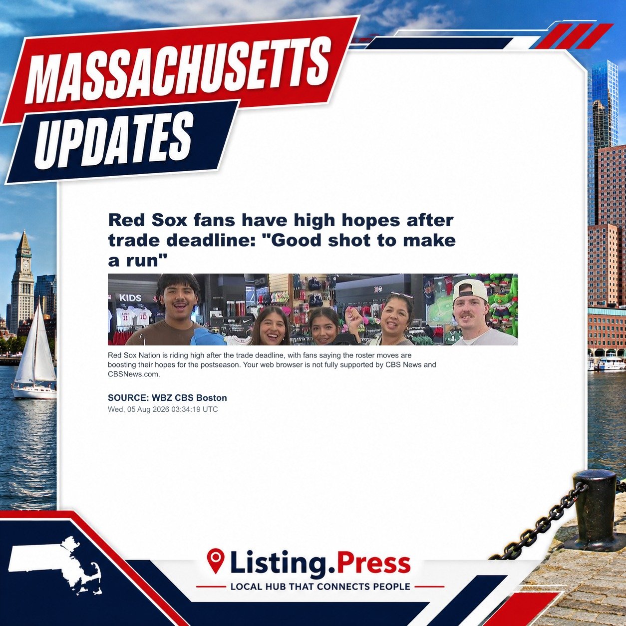Red Sox fans have high hopes after trade deadline: "Good shot to make a run"