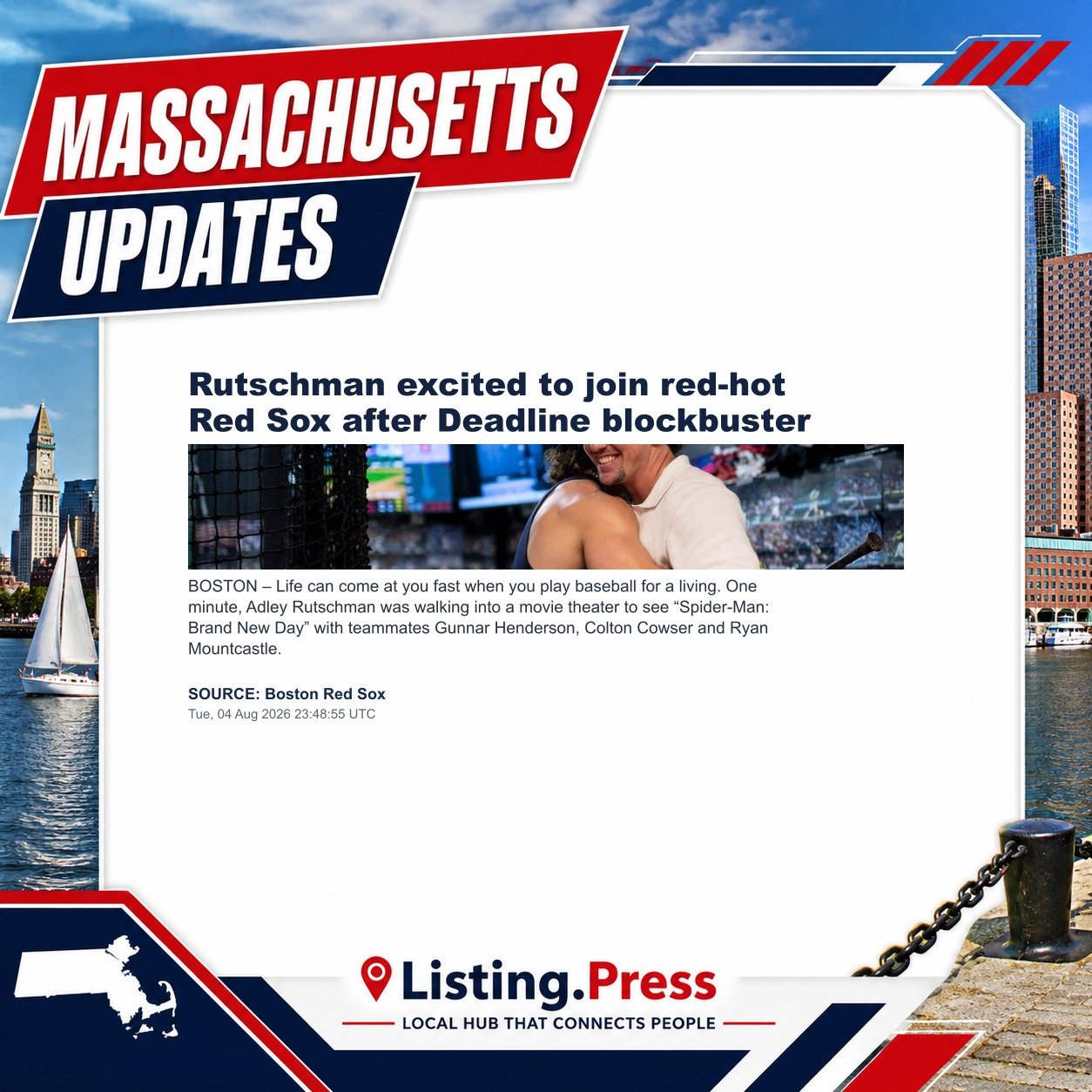 Rutschman excited to join red-hot Red Sox after Deadline blockbuster
