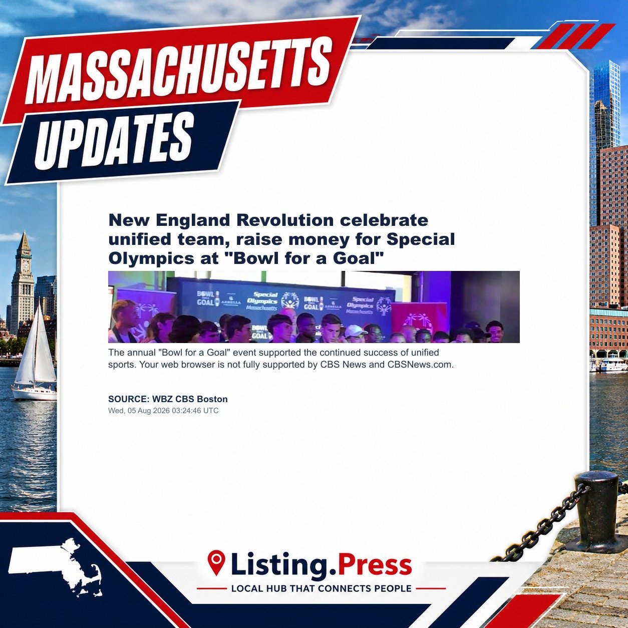 New England Revolution celebrate unified team, raise money for Special Olympics at "Bowl for a Goal"