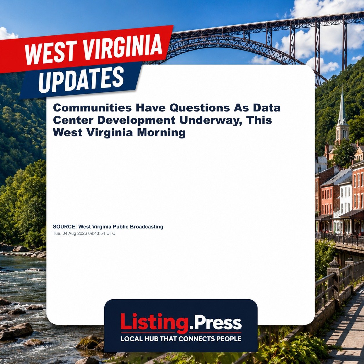 Communities Have Questions As Data Center Development Underway, This West Virginia Morning