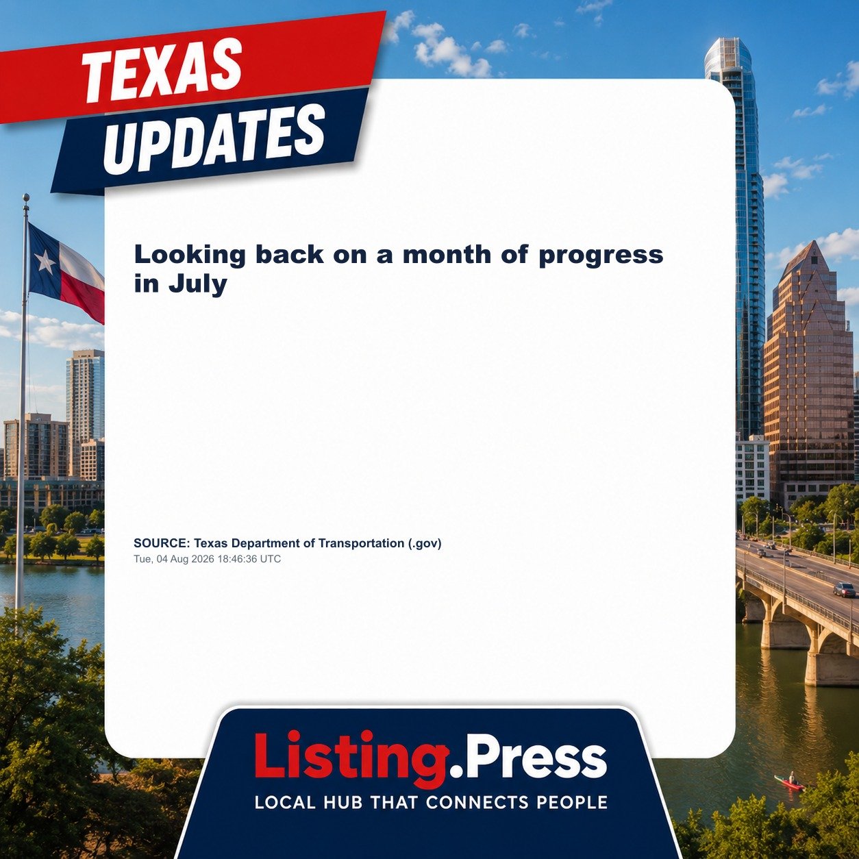 Looking back on a month of progress in July