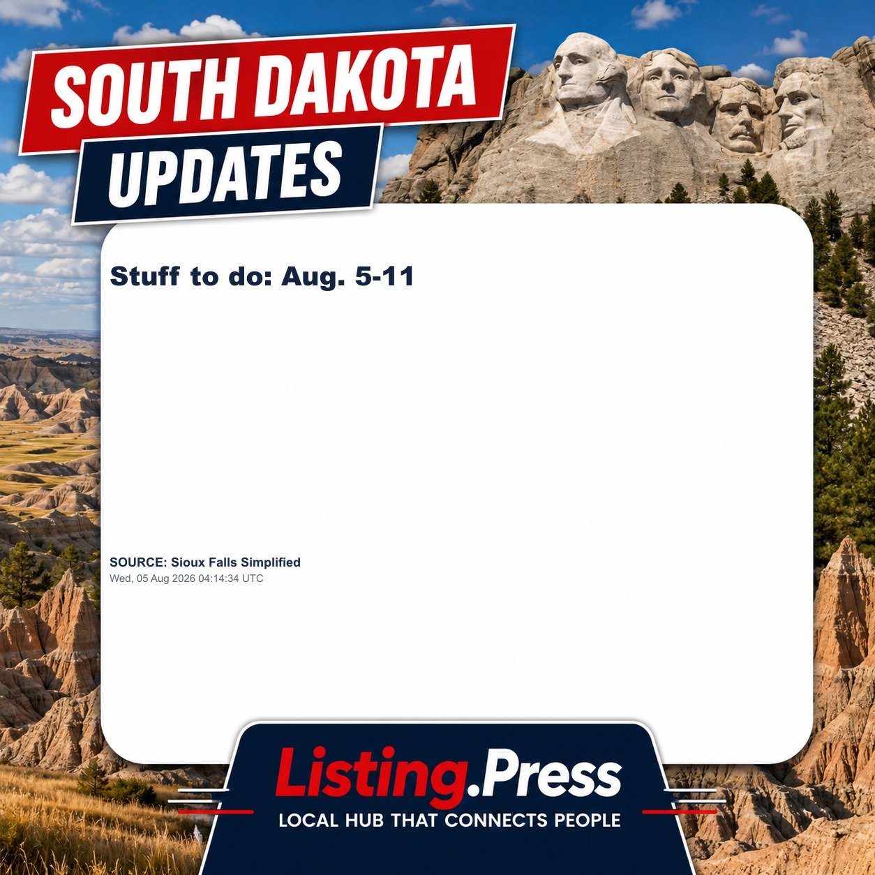 Stuff to do: Aug. 5-11