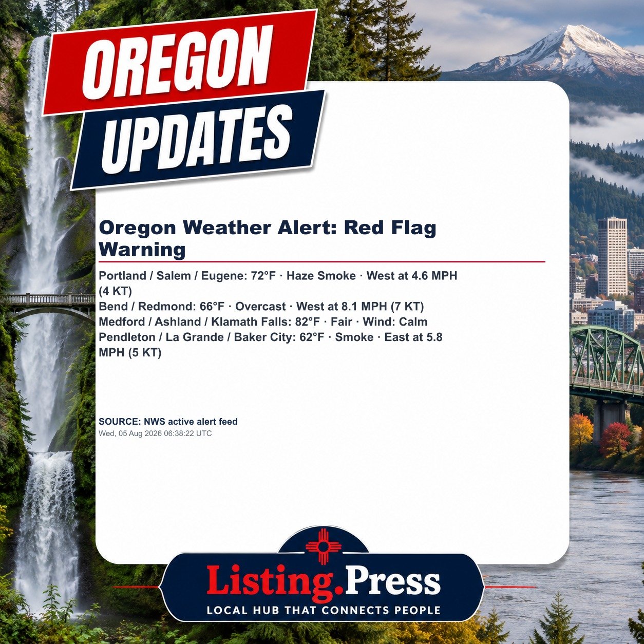 Oregon Weather Alert: Red Flag Warning