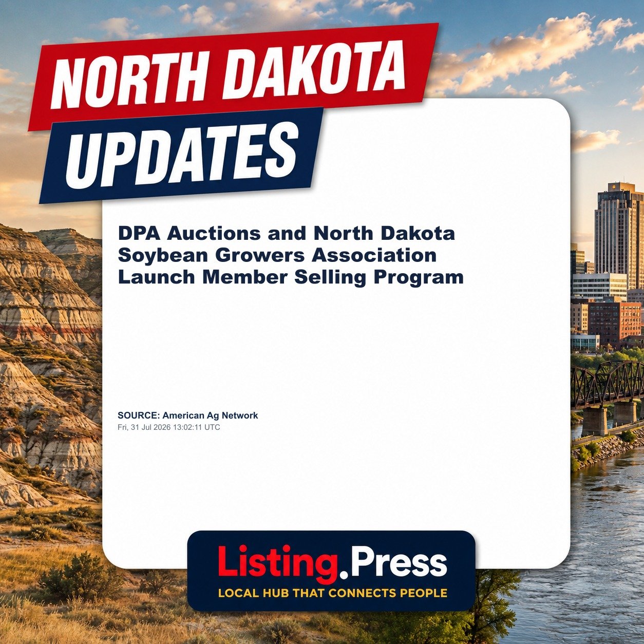 DPA Auctions and North Dakota Soybean Growers Association Launch Member Selling Program