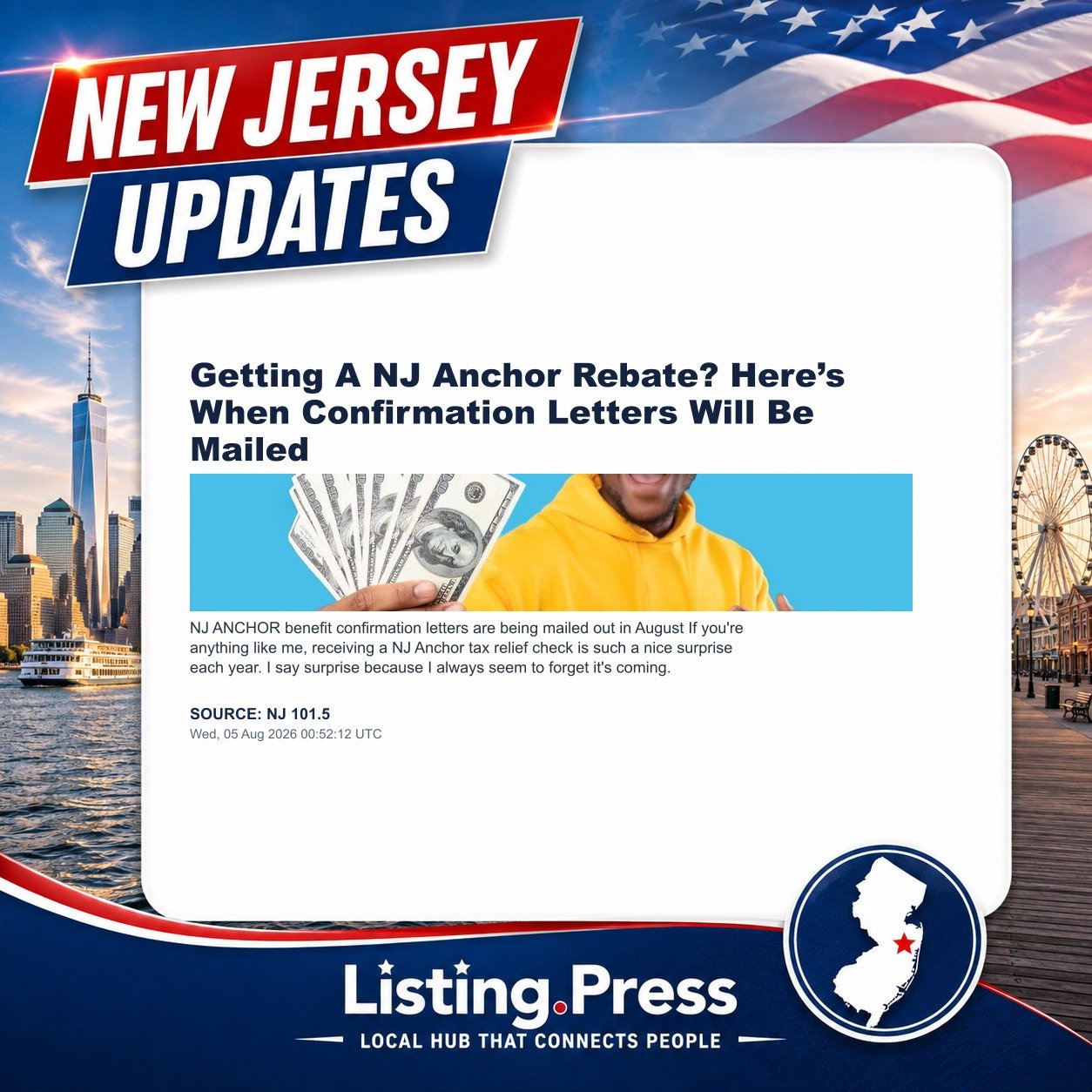 Getting A NJ Anchor Rebate? Here’s When Confirmation Letters Will Be Mailed