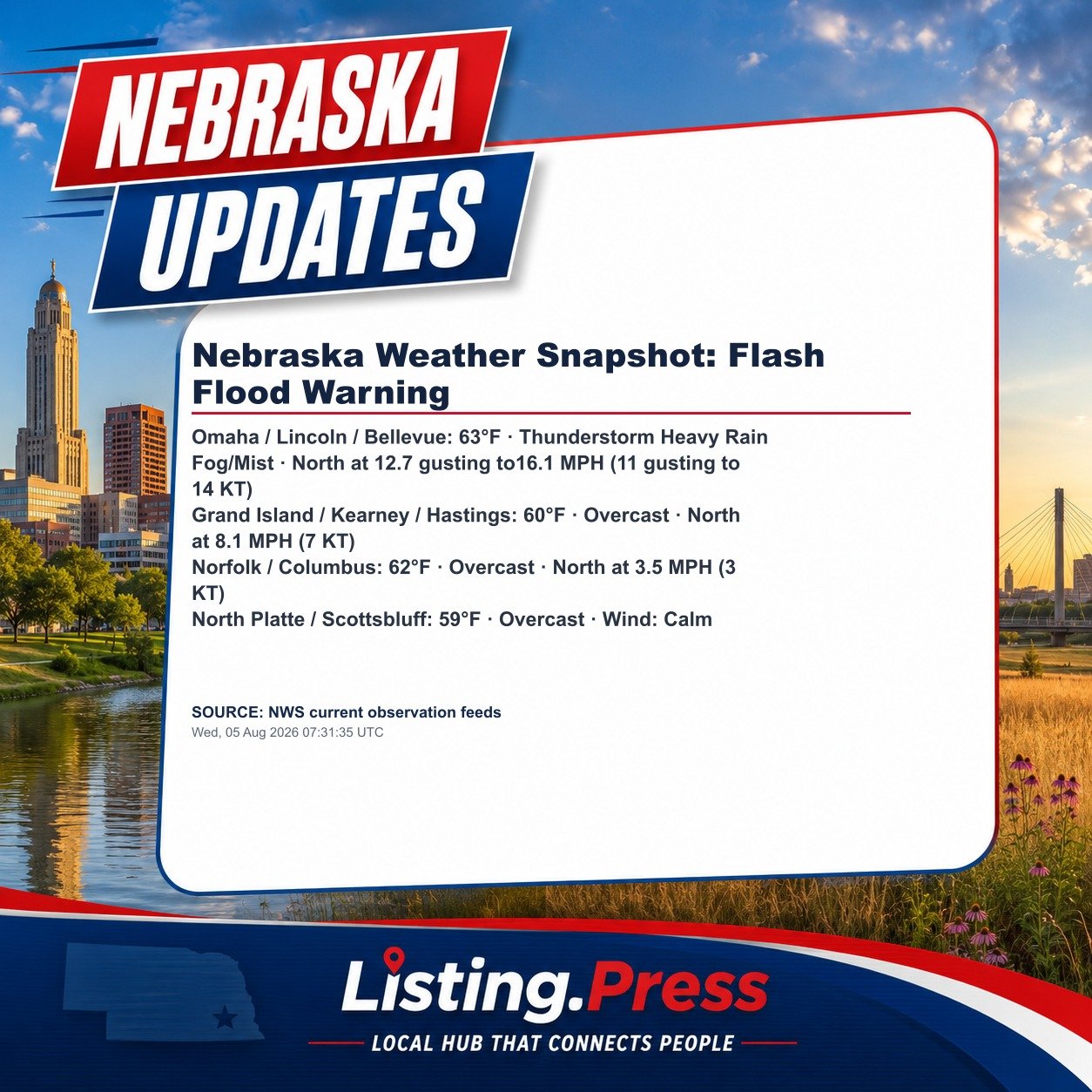 Nebraska Weather Snapshot: Flash Flood Warning
