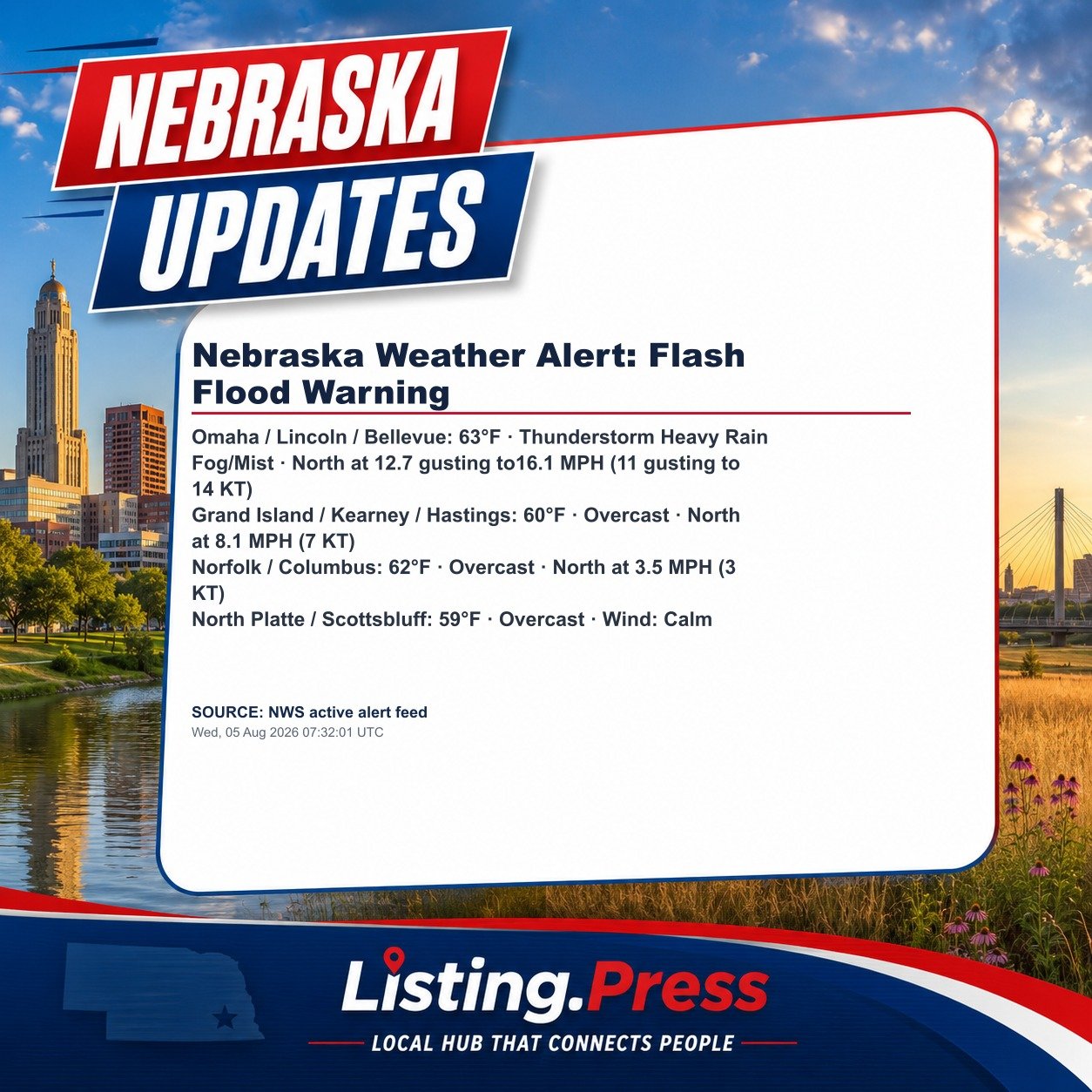 Nebraska Weather Alert: Flash Flood Warning