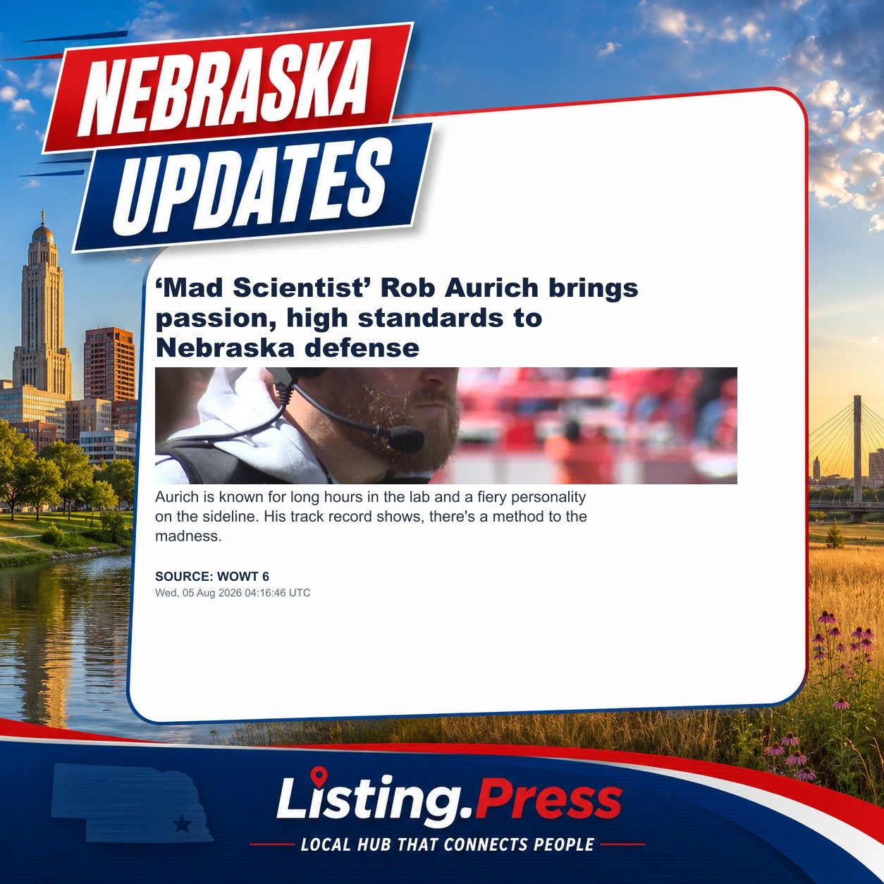 ‘Mad Scientist’ Rob Aurich brings passion, high standards to Nebraska defense