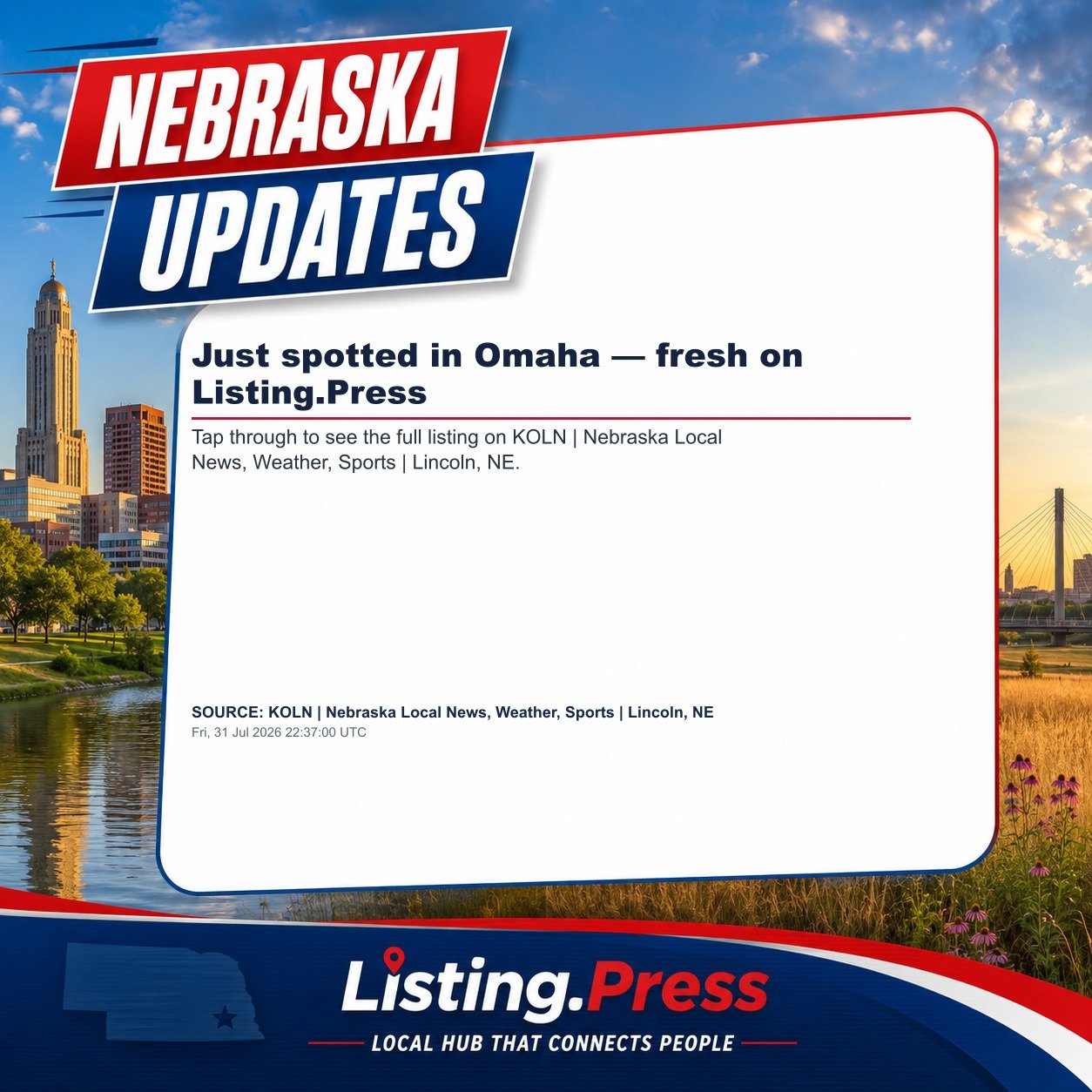 Just spotted in Omaha — fresh on Listing.Press